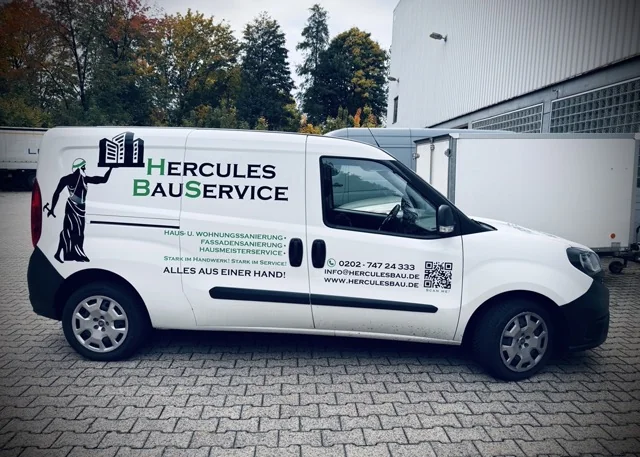Company vehicle branding design for Hercules BauService